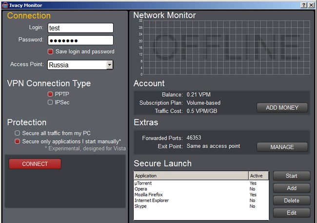 新的国外免费VPN客户端-Ivacy Monitor